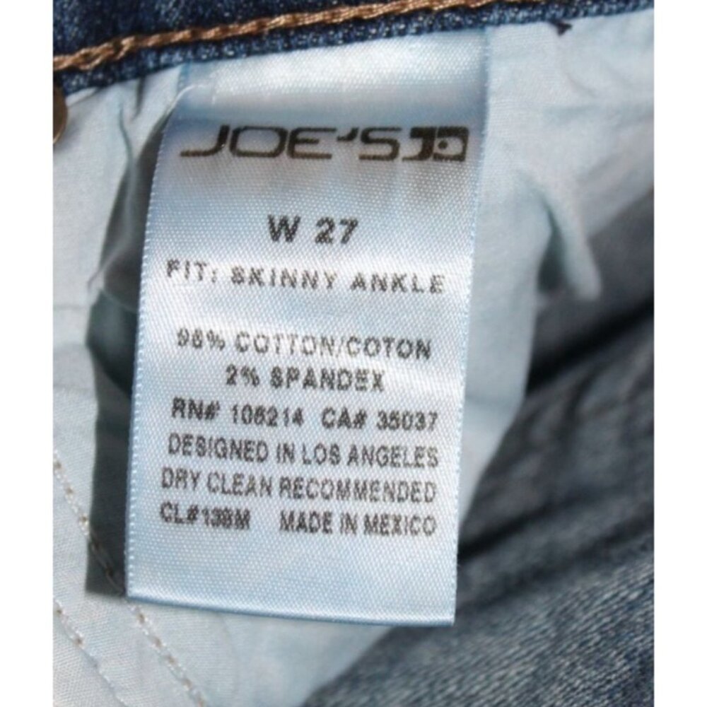 Joes Jeans Blue Denim Skinny Ankle Straight Leg Jeans Mens 27x26 - Picture 6 of 6